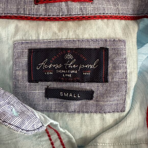 Across the Pond Light Blue Button Down Shirt, Small, Pre-owned - Picture 4 of 5